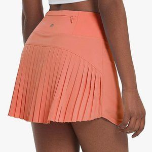 New tennis pickleball coral pleated skirt skort